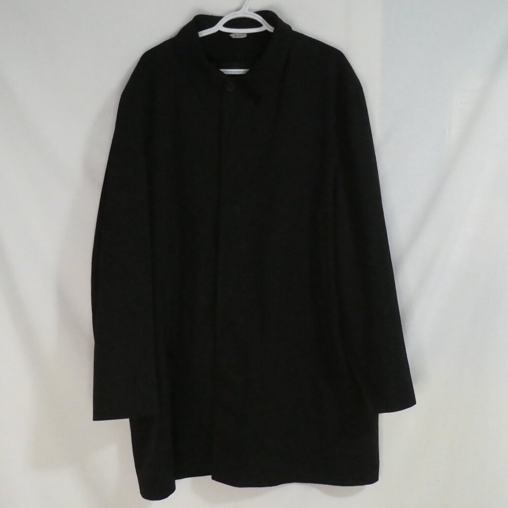 JONES NEW YORK | size 46 | Black Lined Button-Up Front Coat | Made In Canada